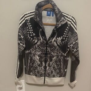 adidas Black & White Paisley Bomber Jacket - super rare limited